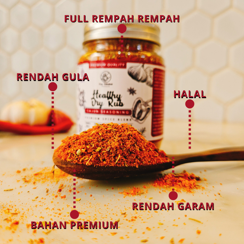 

Ay00! Cap Sahabat Healthy Dry Rub Bumbu Marinasi Rendah Kal- Cajun Seasoning