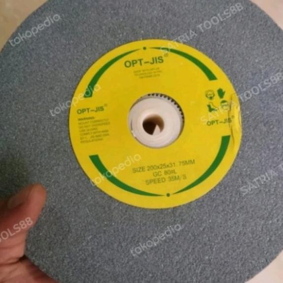 Mata Gerinda Dudu Hijau 8 Inch 200 Mm Grid 120 Batu Gerinda Aah Opt