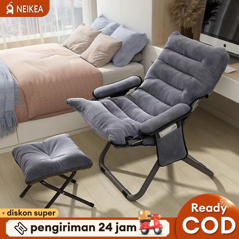Kursi Malas Tempat Tidur Lipat Kursi Lipat Dengan Pijakan Kaki Kursi Santai Malas Portable Kursi San
