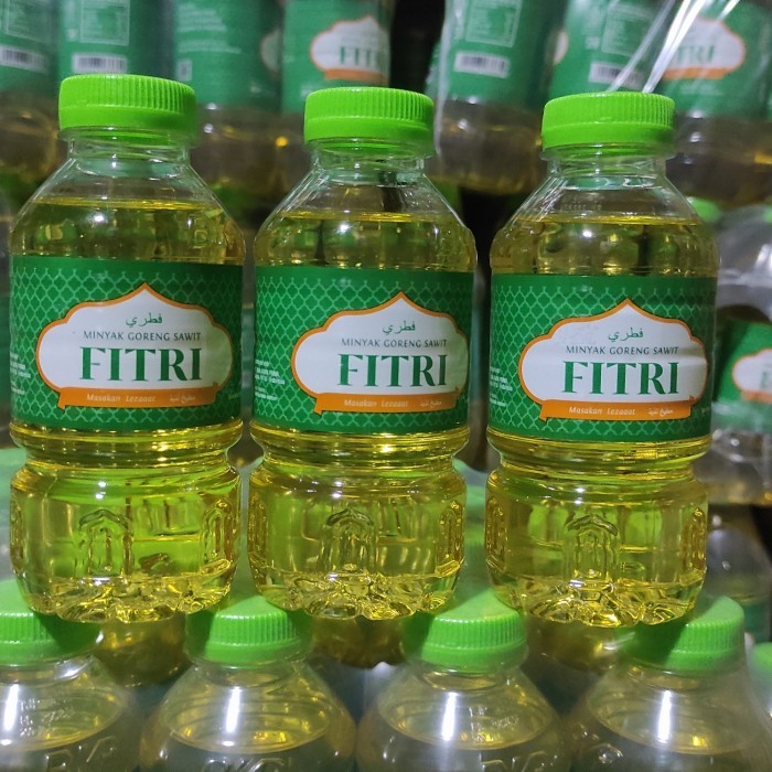 

terbaru !!! minyak goreng fitri kemasan botol 200ml per pack isi 24pcs ready