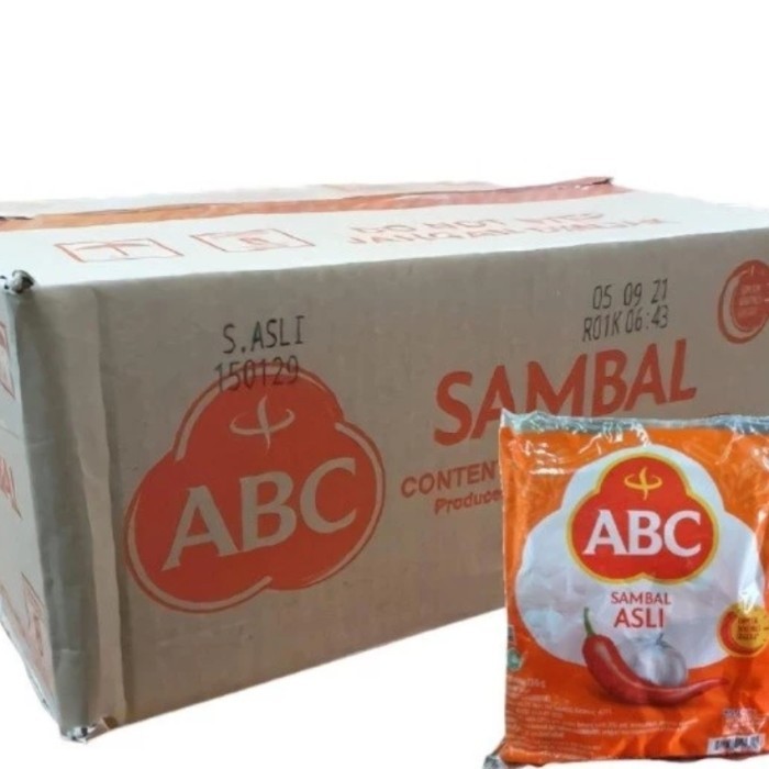 

terbaru !!! saus sambal sachet abc stick saset 8gr per dus isi 21 pack ready