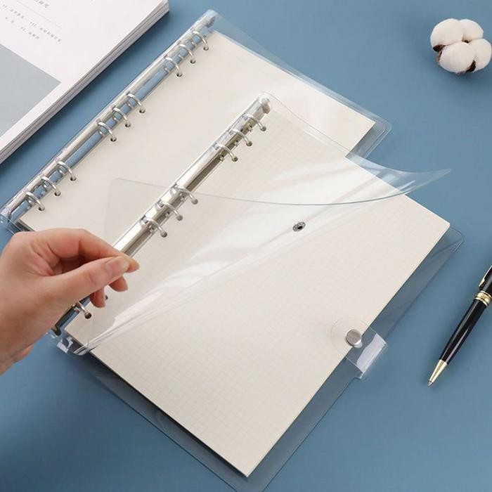 

9 Ring Binder Transparan A4 B5 - Journal Planner Notebook Buku Tulis Catatan Polos Promo