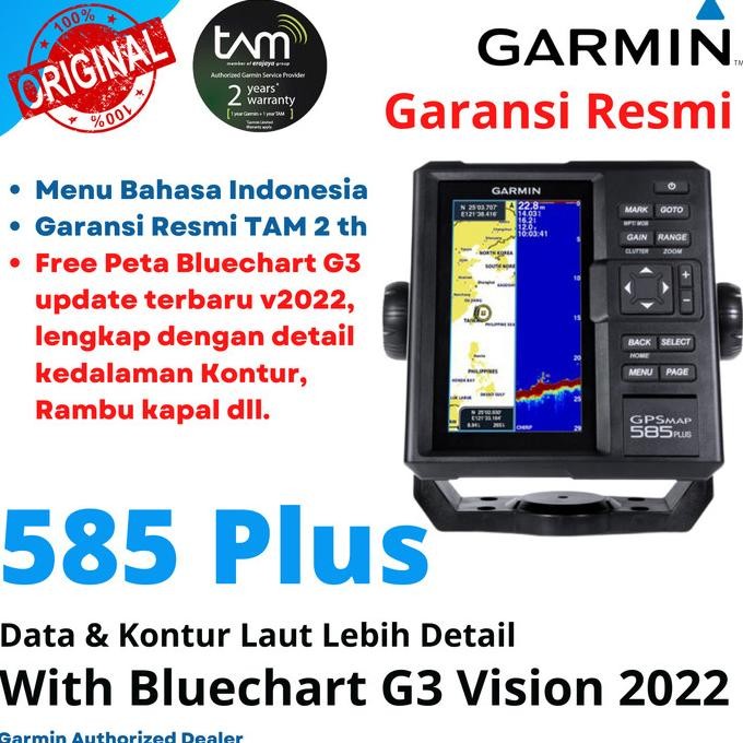

GARMIN GPS MAP 585+ PLUS GARANSI RESMI TAM UPDATE PETA TERBARU STOK TERBATAS