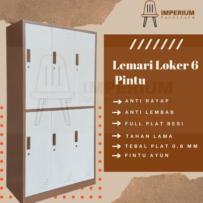 

BEBAS ONGKIR - Loker Besi / Lemari Loker / Loker 6 Pintu / Loker Besi 6 Pintu / Loker