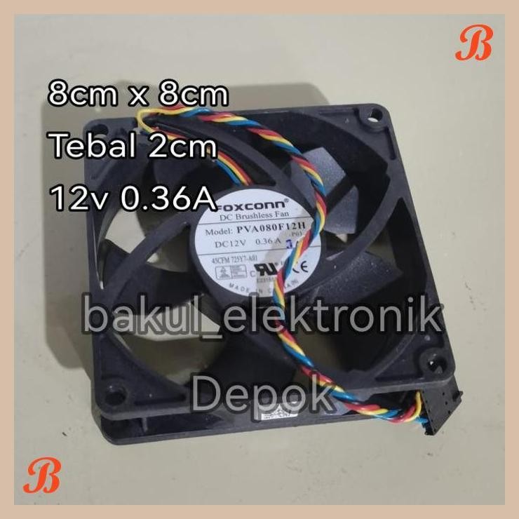 [BLE] FAN 12V 8CM 4PIN 0.36A FOXCONN