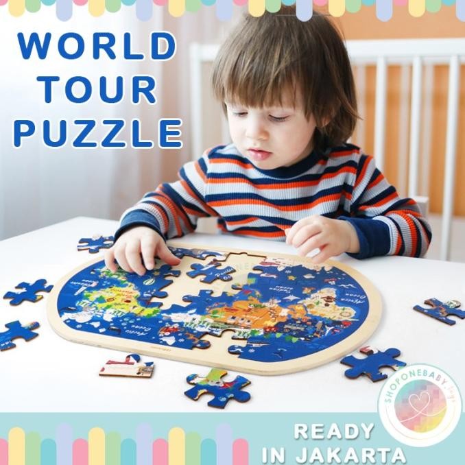 

WORLD CHINA MAP CHILDREN JIGSAW PUZZLE EDUCATIONAL TOYS LEO & FRIENDS STOK TERBATAS