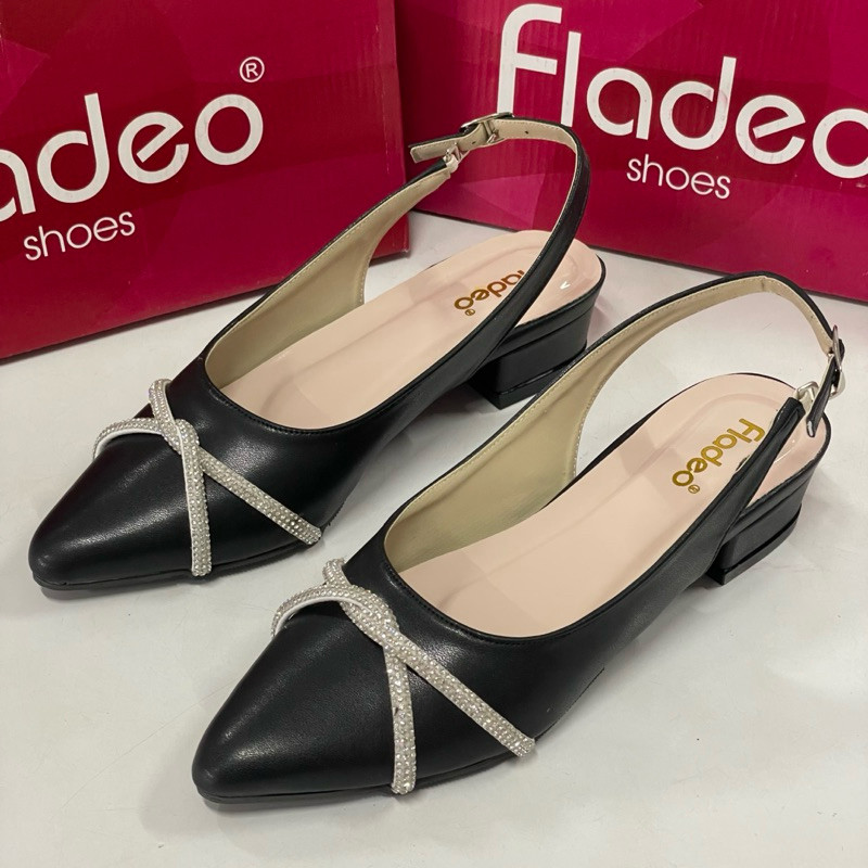 New Fladeo sepatu selop tali wanita heels 3 cm