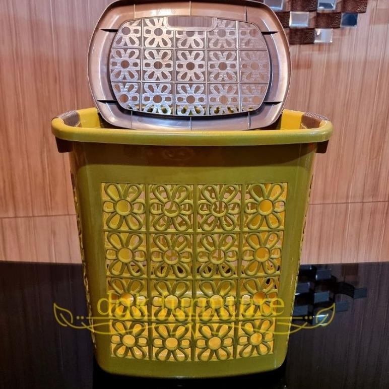 TERMURAH Keranjang Box Tempat Penyimpanan Laundry Basket Cucian Pakaian Baju Anak Bayi Kotor Bertutu