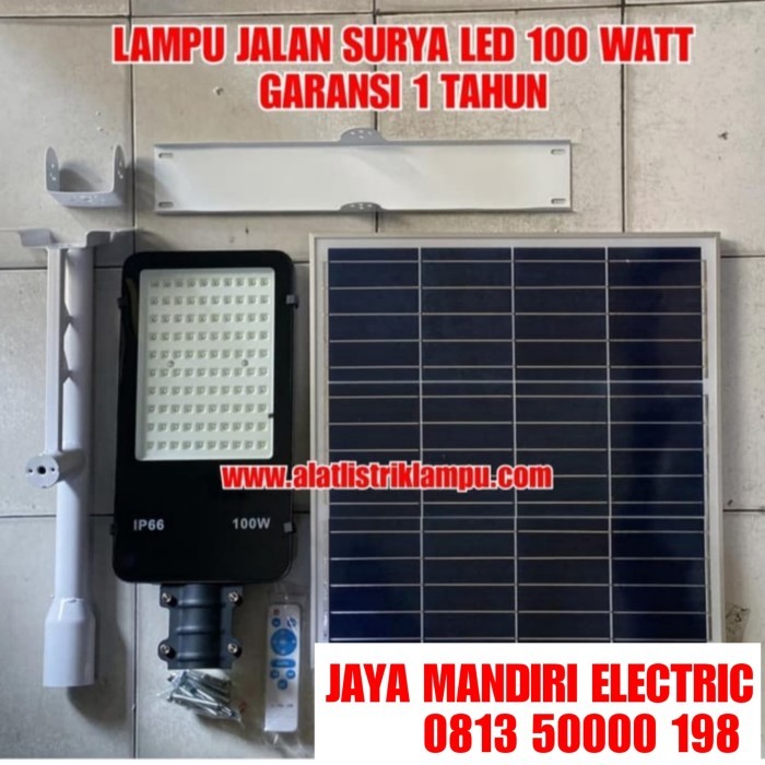 Lampu Jalan Solar Led Panel 100 W / Pju Tenaga Surya 100 Watt 100Watt