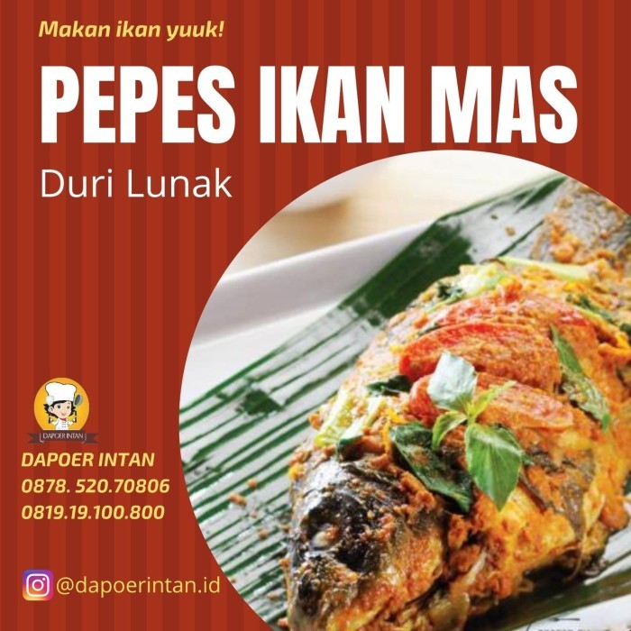 

HOT SALE! PEPES IKAN MAS DURI LUNAK FROZEN