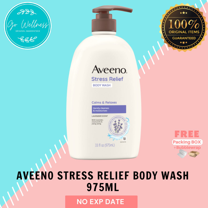 Aveeno Stress Relief Body Wash Lavender Scent 975ml