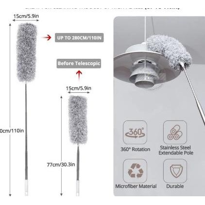 ALAT PEMBERSIH DINDING KEMOCENG ATAP PANJANG TONGKAT SAPU LANGIT SULAK