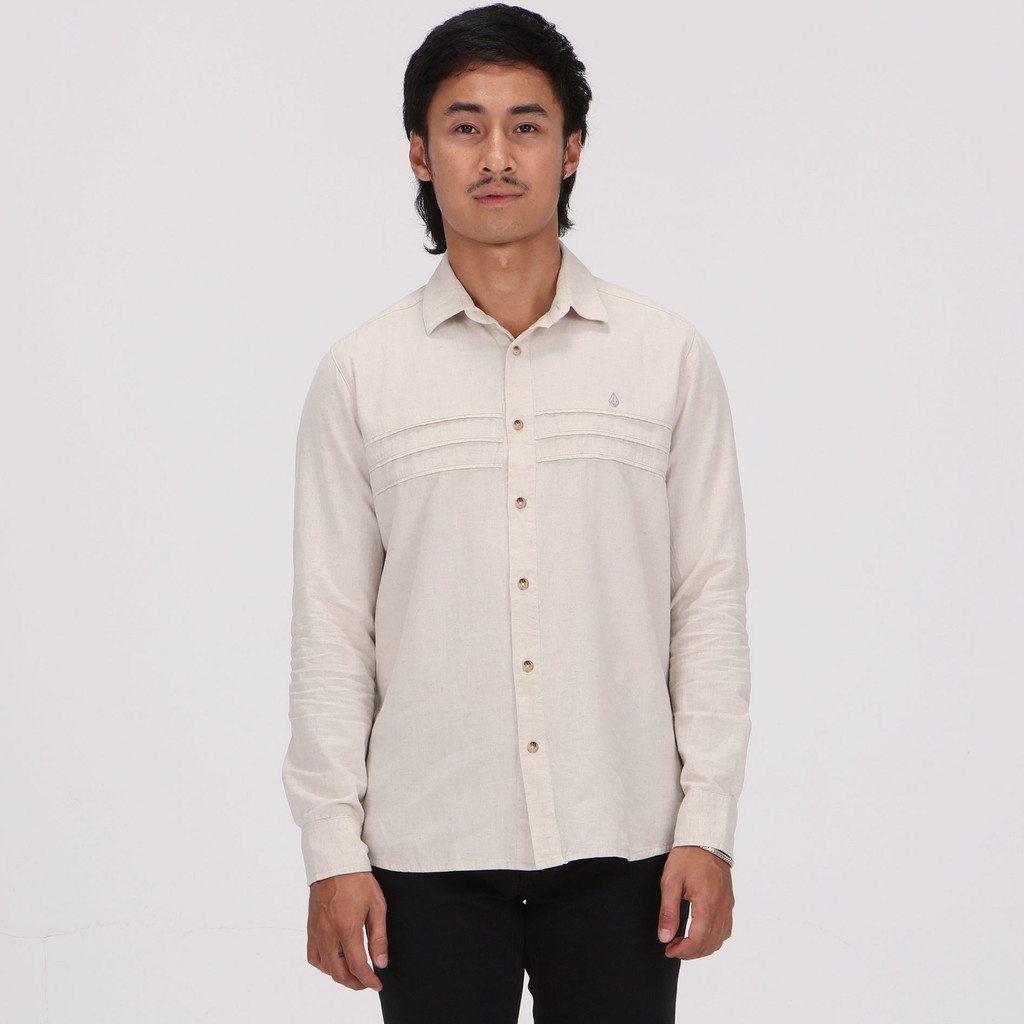 VOLCOM - MLH VISION LONG SLEEVE SHIRT FRENCH OAK