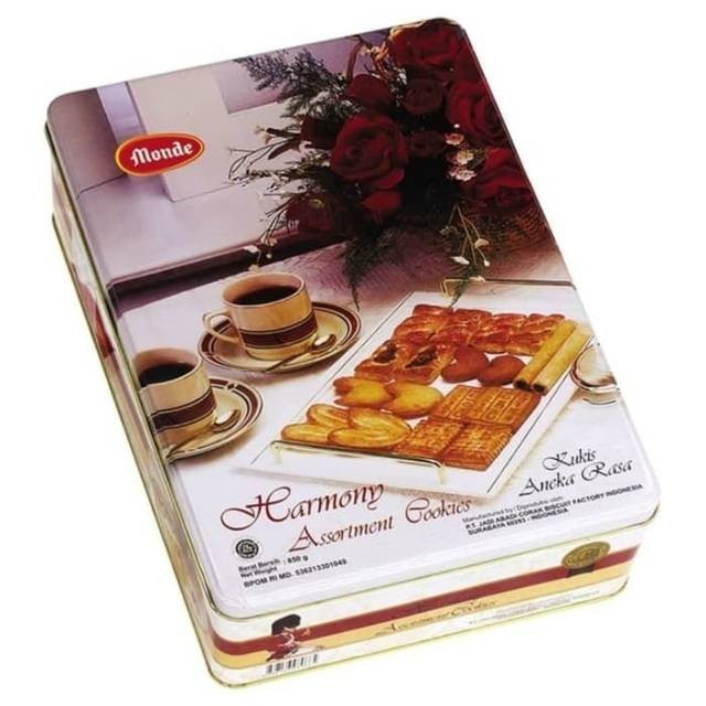 

Monde Harmony Kaleng 850gr biskuit kaleng aneka rasa untuk lebaran dan