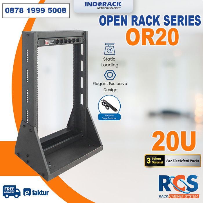 OR20 Indorack Open Rack 20U Rack Server 19" Rak Server 19inch