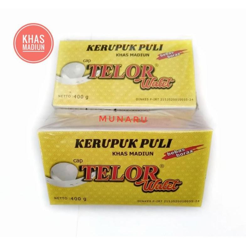 

Krupuk Puli Telor Walet Asli Lempeng Kerupuk Beras Khas Madiun Premium