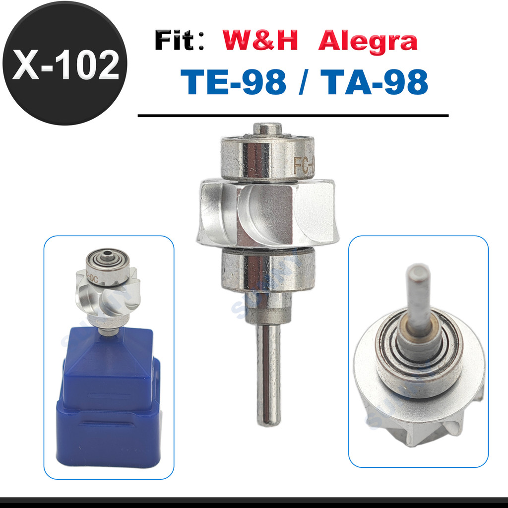 GUMO Dental Turbine Cartridge Rotor Dental Rotor High Speed Handpiece Rotor Fit W&H Alegra TE-98 TA-