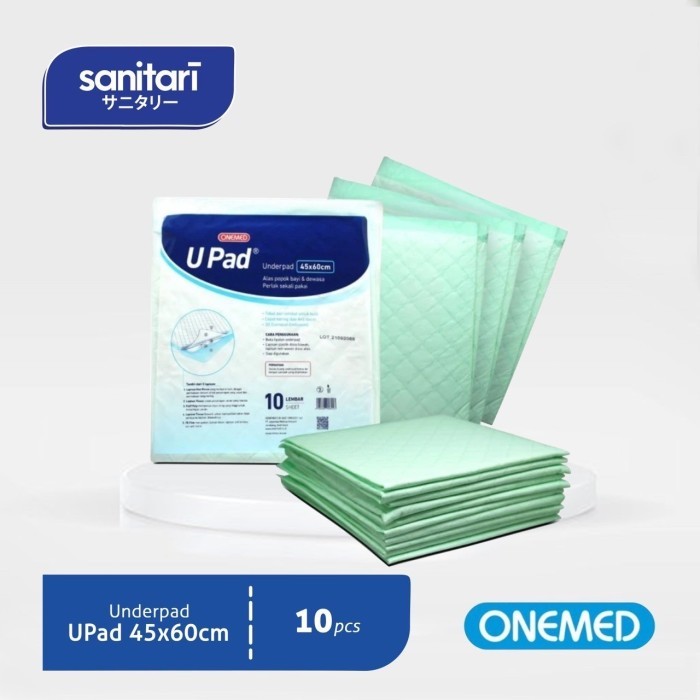 Upad 45x60cm Underpad 45 x 60 cm Perlak Upad Onemed isi 10lembar