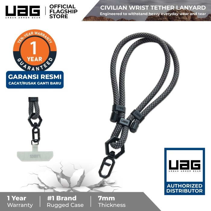 

UAG Civilian Wrist Tether Lanyard - Graphite/Black