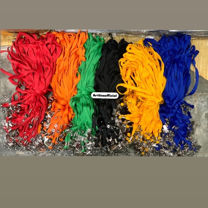 

Tali Lanyard jepit 1 cm , Tali id card harga untuk perpak isi 100 pcs