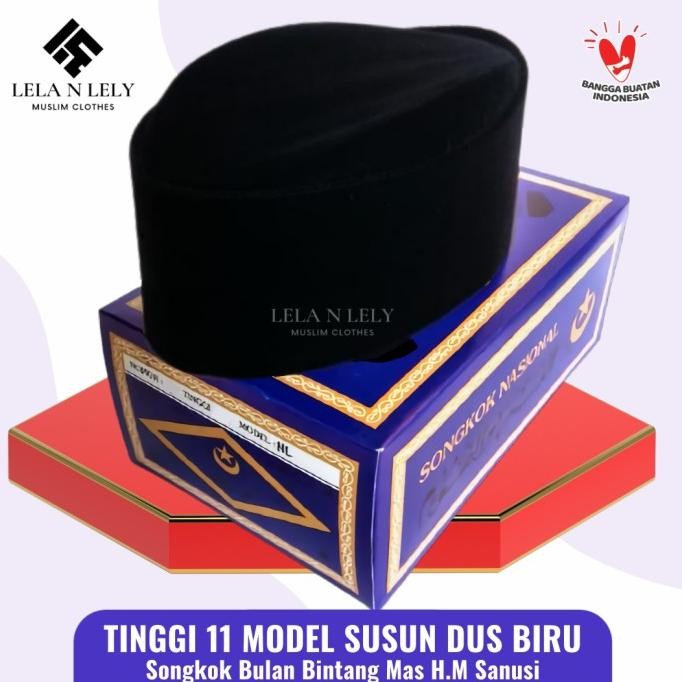 Spesial Peci Hitam Polos Cap Bulan Bintang Mas Tinggi 11 Model Nl Susun Nonjol