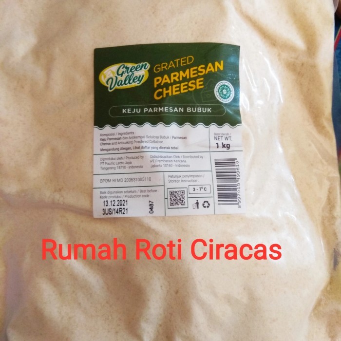 

PARMESAN 1KG CHEESE GRATED KEJU GREEN VALLEY 1 KG BUBUK HALUS