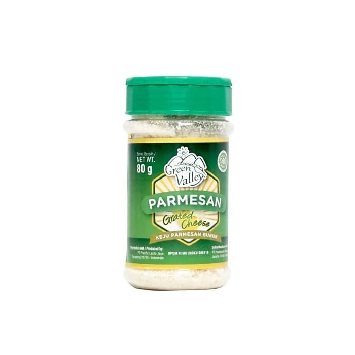 

Green Valley Grated Parmesan Cheese Keju Tabur Bubuk 80gr Mpasi