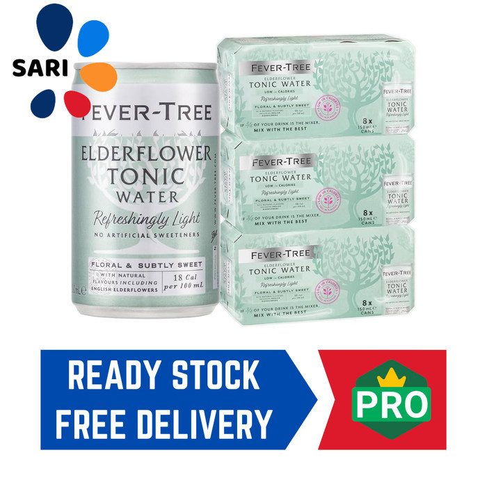 

Fever Tree Refreshingly Light Elderflower Can - Case 3 x 8 x 150ml