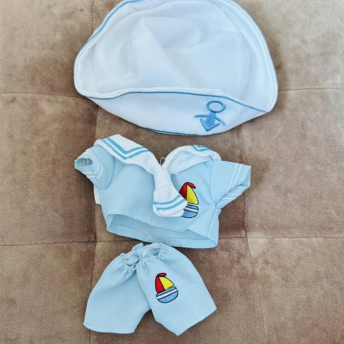 [FUN] DOLL CLOTHES 20CM BAJU BONEKA 20 CM SAILOR OUTFIT CUTE SET HAT BLUE