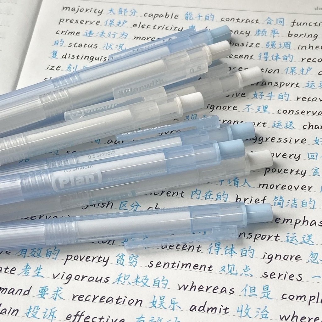 

Minimalist Transparent Retractable Pen Quick-Drying Exam Pen Signature Pen