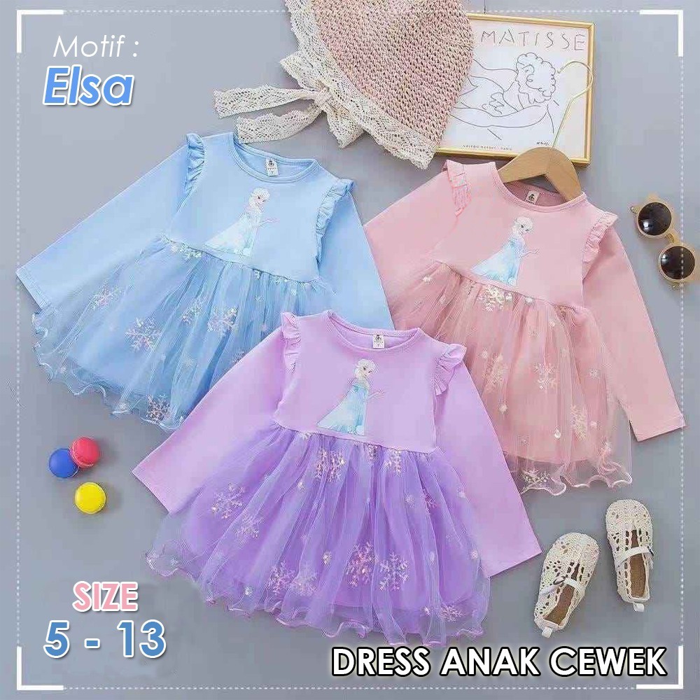 Dress Bayi 6-24 bulan Frozen Elsa Sofia Unicorn kostum gaun bayi CEWEK baju princess tutu tile anak