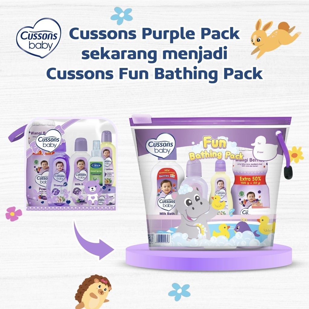 SET CUSSONS LARGE BAG Sabun Shampoo cologe telon Bedak tas kado bayi