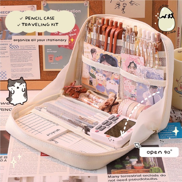 

terbaru !!! pencil case tas pena tempat pensil tas pencil tempat alat tulis 90 kapasitas besar polos