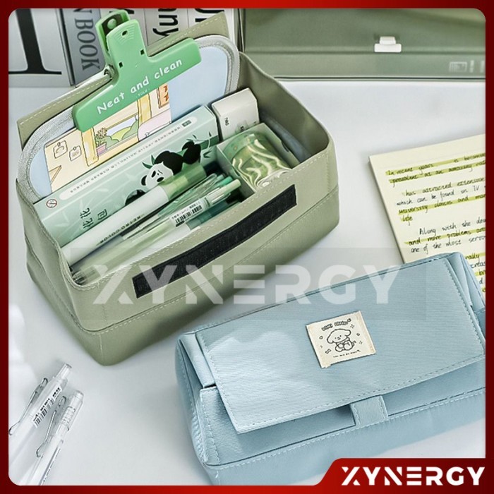 

terbaru !!! tempat pensil kanvas kapasitas besar kimi land model dompet organizer alat tulis