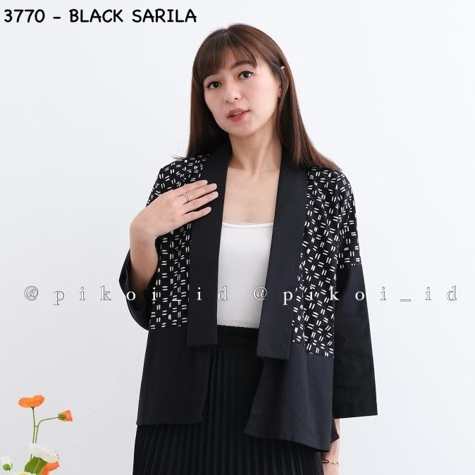 Cardigan batik wanita modern seragam kantor / outer batik etnik polos