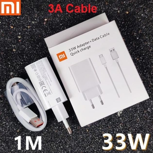 Charger 33W Turbo Charge Poco X3 / X3 NFC Fast Original Xiaomi +Cable