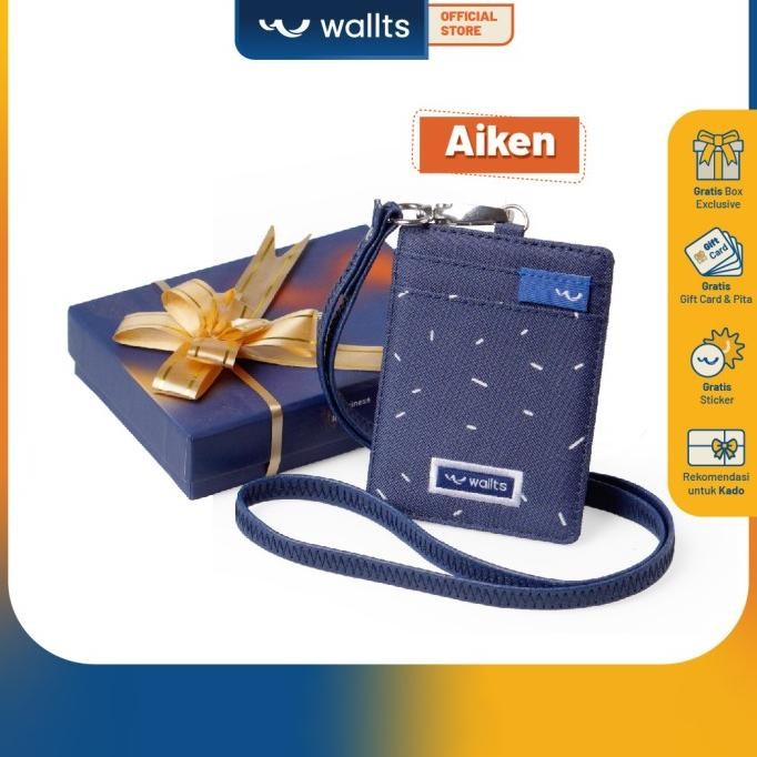 

Lanyard Name Tag Id Card - Wallts Aiken Sprinkle Navy