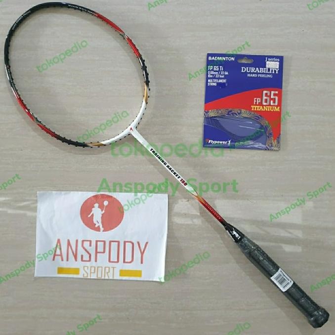 RAKET BADMINTON FLYPOWER TRAINING/LATIHAN/BEBAN 150gr FREE SENAR