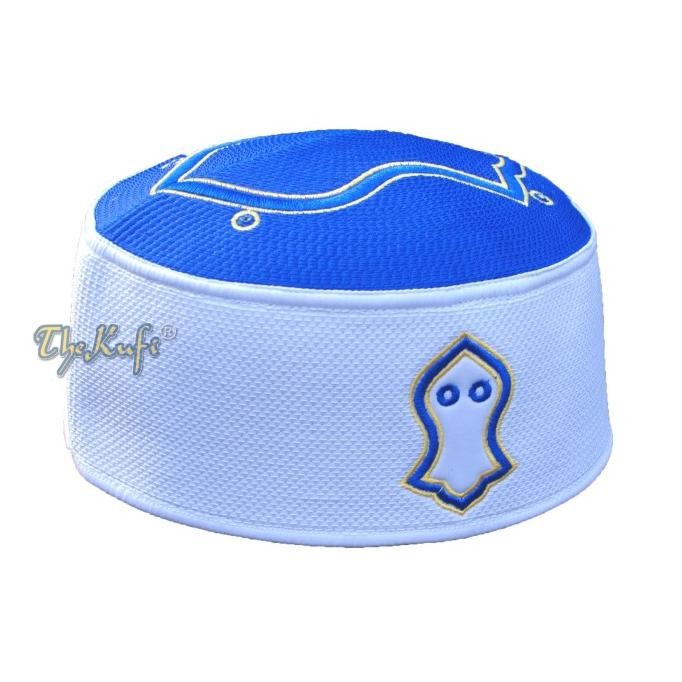 Terjangkau Peci Songkok Terompah Nabi Putih Biru - Thekufi