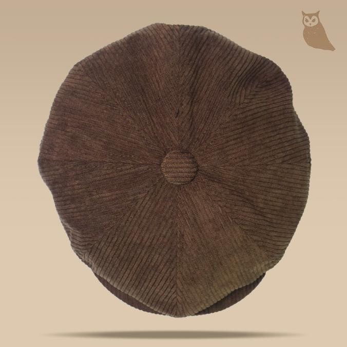 DIVINCES Newsboy Caps GATSBY Brown Corduroy - Topi Vintage Hat Classic