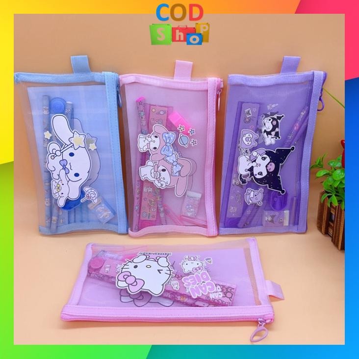 

Ve29 Cod - S6150 Pouch Set Alat Tulis Ziplock / Paket Alat Tulis Motif Sanrio / Tempat Pensil Karakter Lucu / Set Alat Tulis 7 In 1