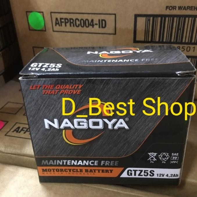 Aki / accu motor NAGOYA GTZ5S - MF aki kering