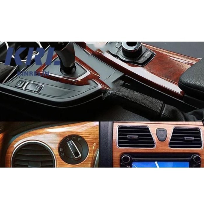 TERMURAH MURAH DASHBOARD STICKER INTERIOR GLOSSY/SKOTLET KAYU GLOSSY LEBAR 50CM