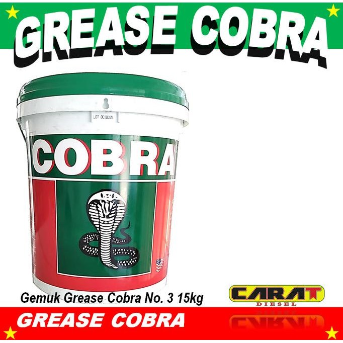 TERMURAH - COBRA CHASSIS GREASE HIJAU NO.3 15KG GEMUK PELUMAS JUMBO