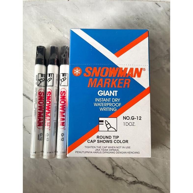 

Sale Spidol Permanen Marker Snowman G-12 Hitam Alat Tulis Berkualitas