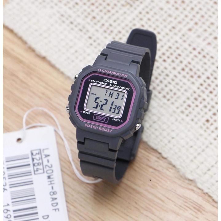 CASIO LA-20WH-8ADF - JAM TANGAN WANITA - MINI SIZE - ABU-ABU LA20WH
