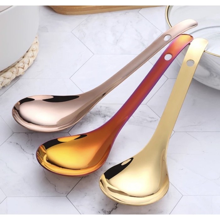 TERLARIS RICE SCOOP GOLD / SENDOK NASI WARNA GOLD / CENTONG NASI STAINLESS 304 MURAH MURAH