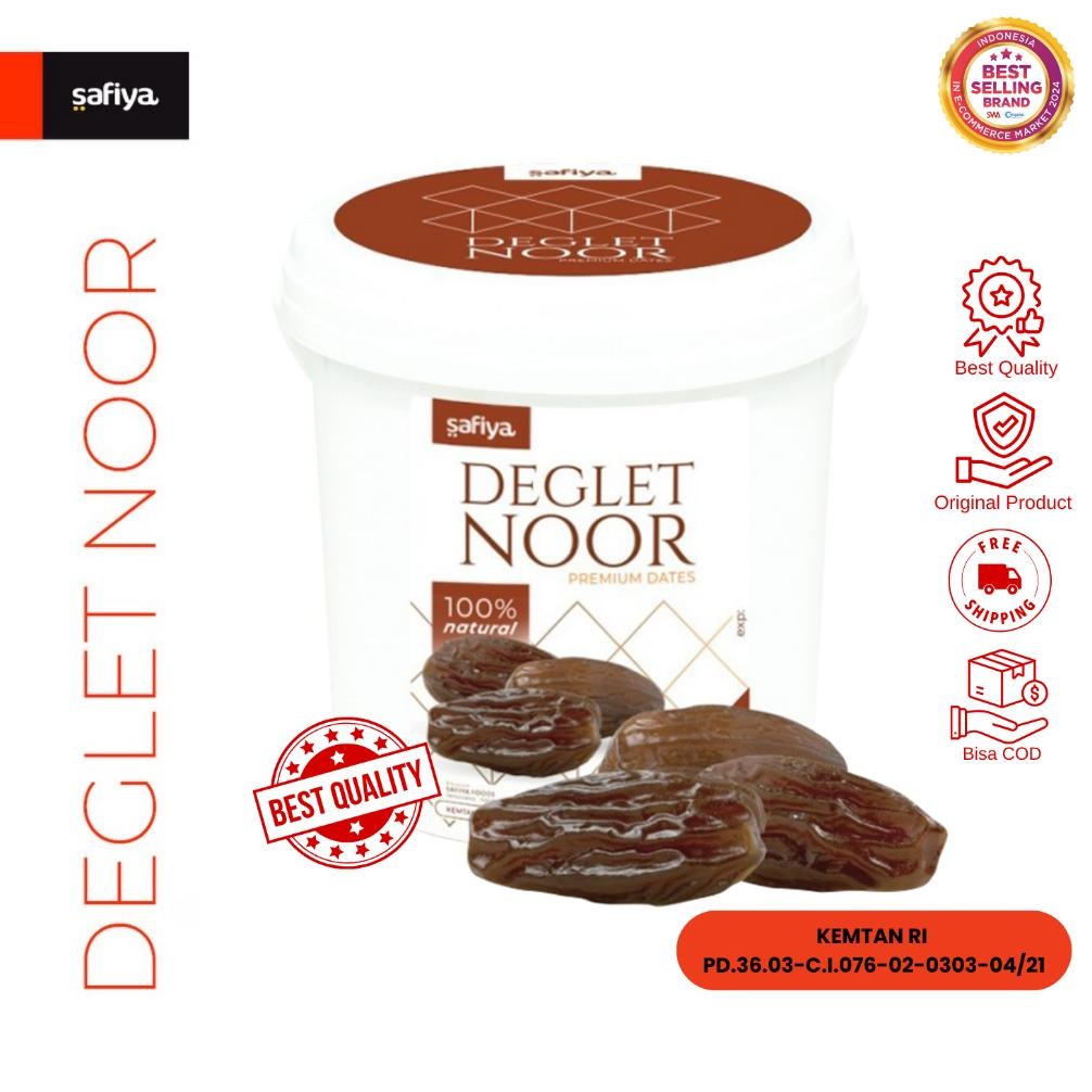 

Safiya Kurma Tunisia Madu Ember 850 Gram Deglet Noor Premium
