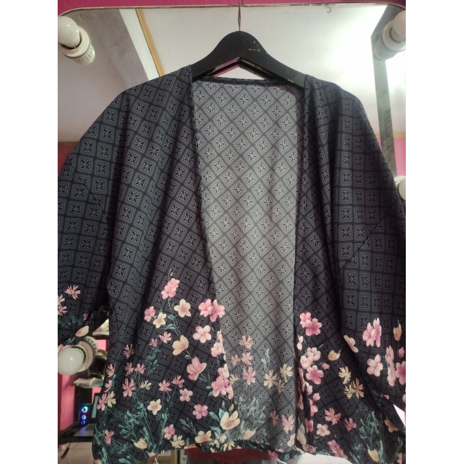 CARDIGAN OUTER OVERSIZE JUMBO MOTIF BUNGA BAHAN RAYON PREMIUM