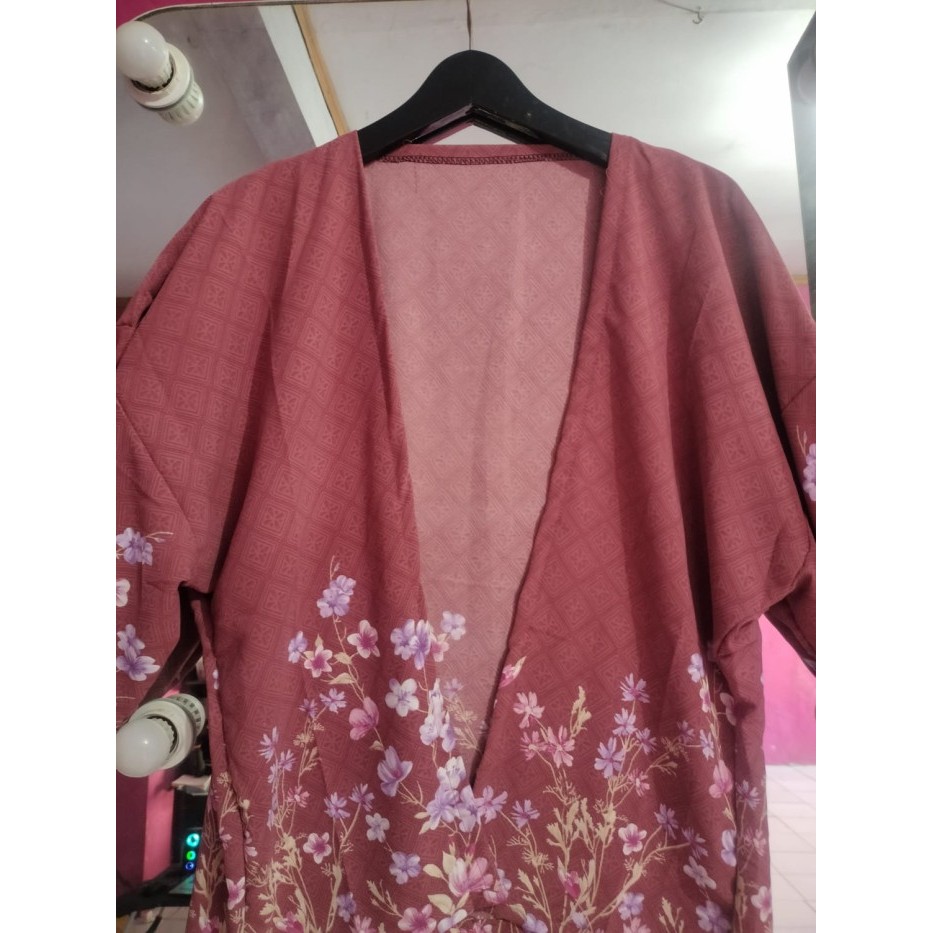 CARDIGAN OUTER OVERSIZE JUMBO MOTIF BUNGA BAHAN RAYON PREMIUM